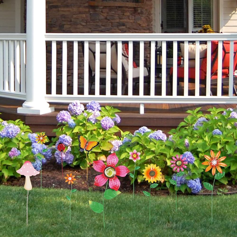 hogardeck garden ladybug stake brings cheerful accents to lawn corners.