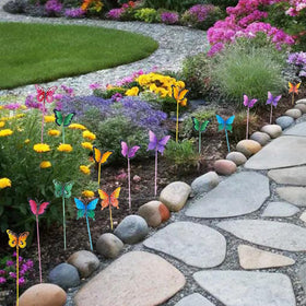 hogardeck garden pathway decor guides guests along the lawn with whimsy.