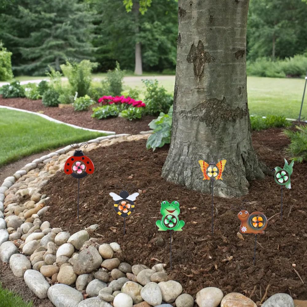 Hogardeck garden stake display shows effortless outdoor decor