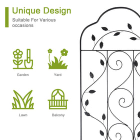 Ground stake detail on Hogardeck trellis enhances soil anchoring.