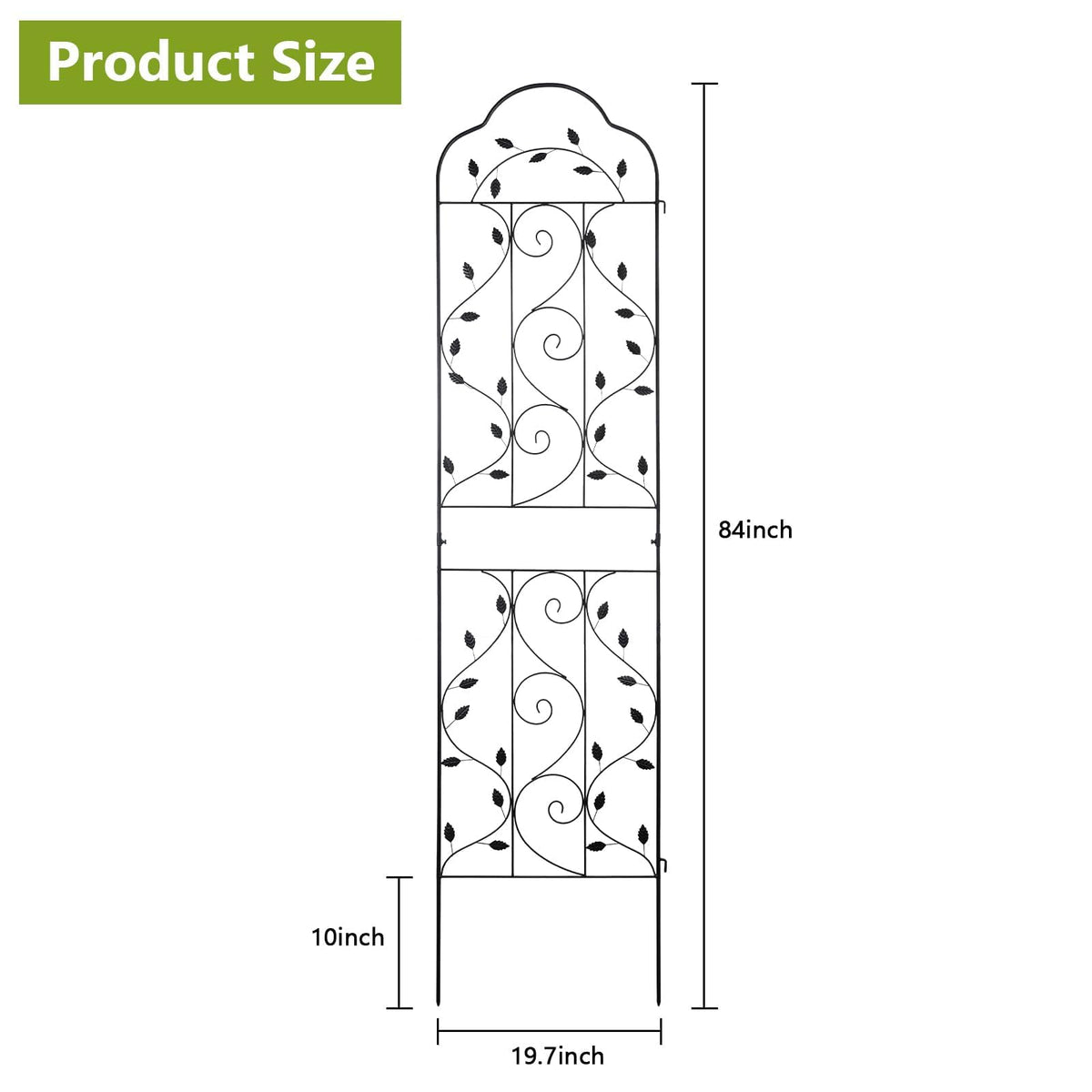 Installation with butterfly nuts on Hogardeck trellis for sturdy setup.