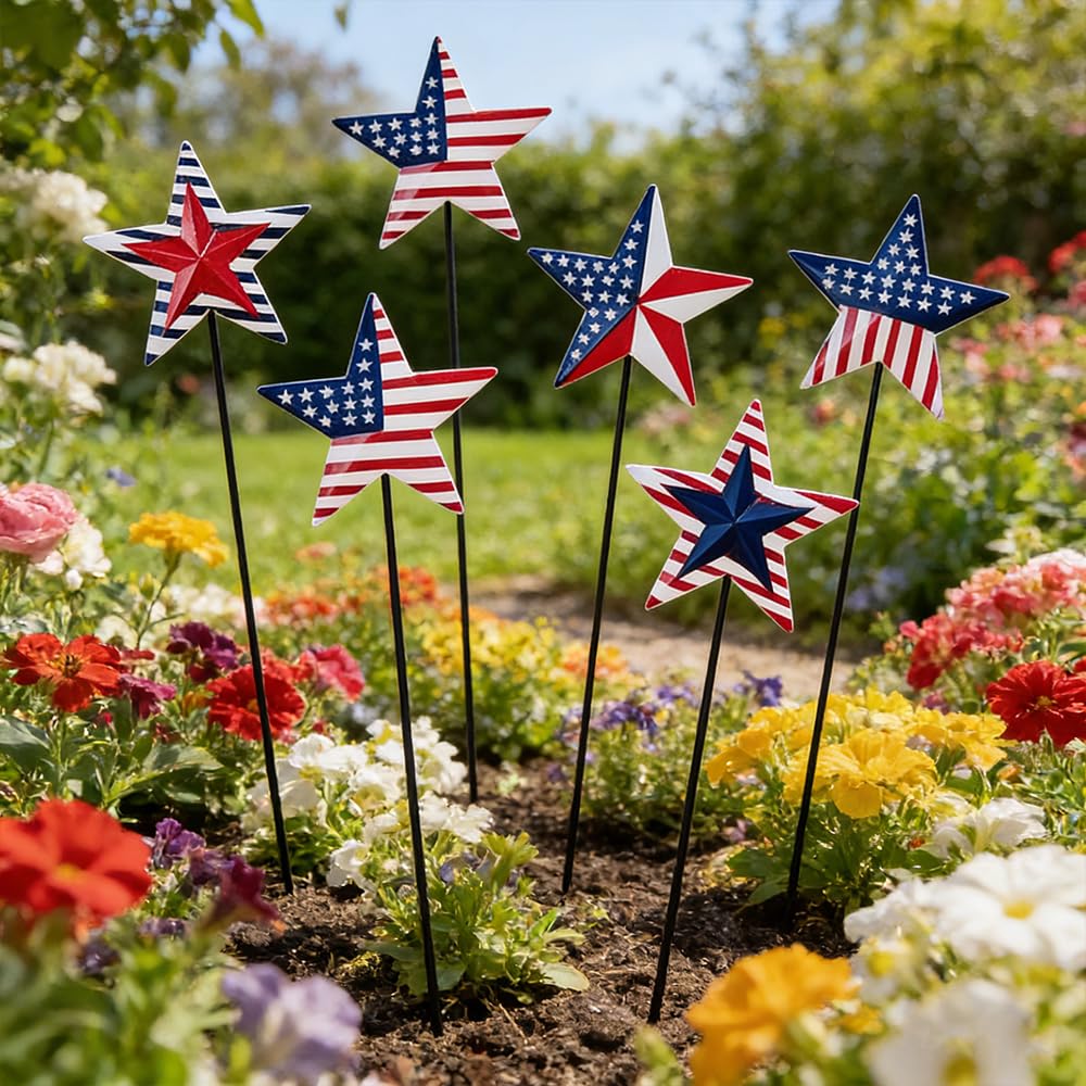 hogardeck memorial day yard sign stake brings patriotic accents to paths