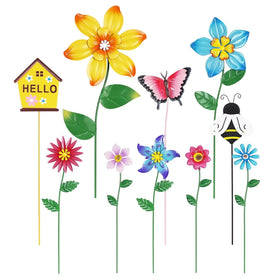 Hogardeck metal flowers garden stakes add bright color to your outdoor space.