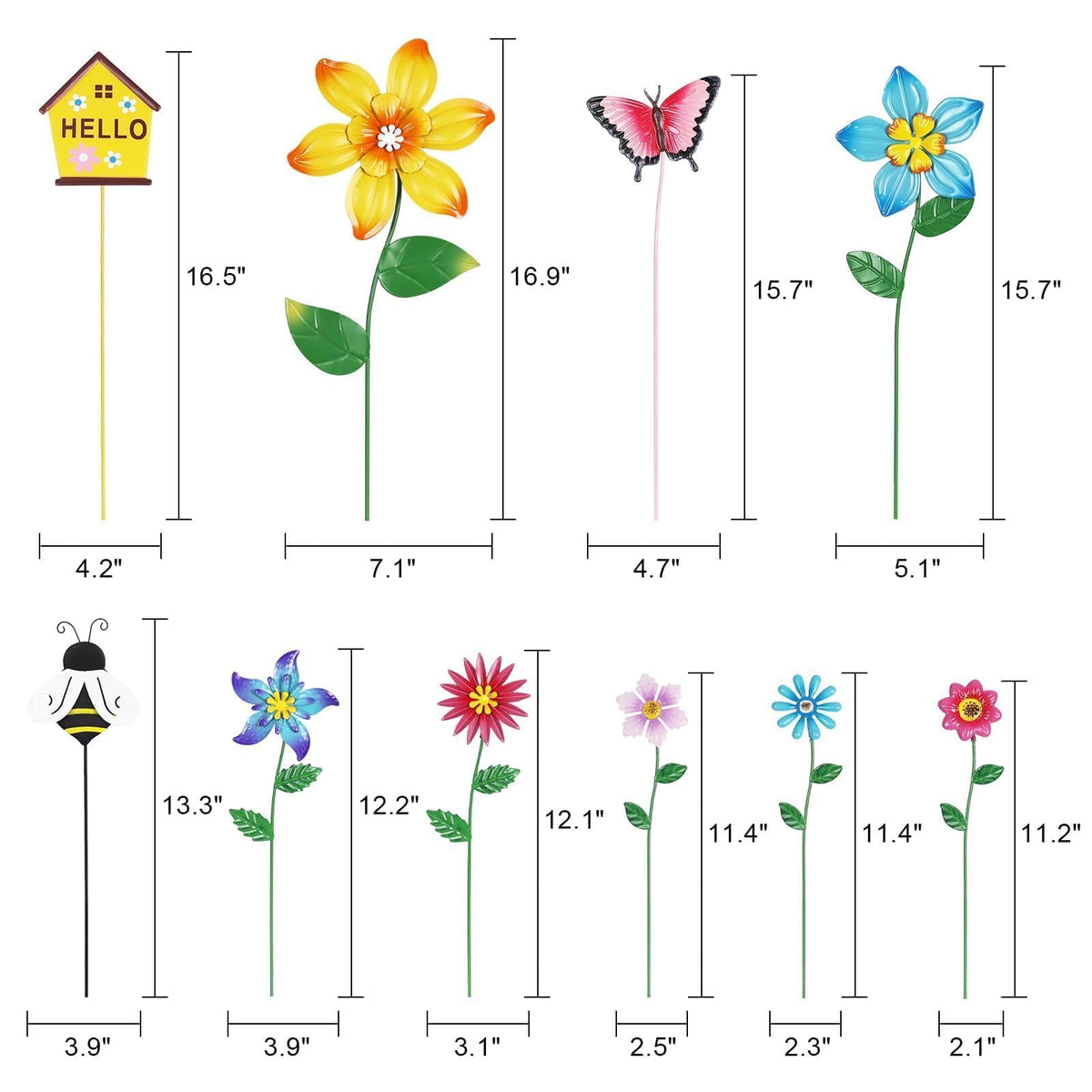 Hogardeck garden stakes with weather-resistant finish stay vibrant year-round.