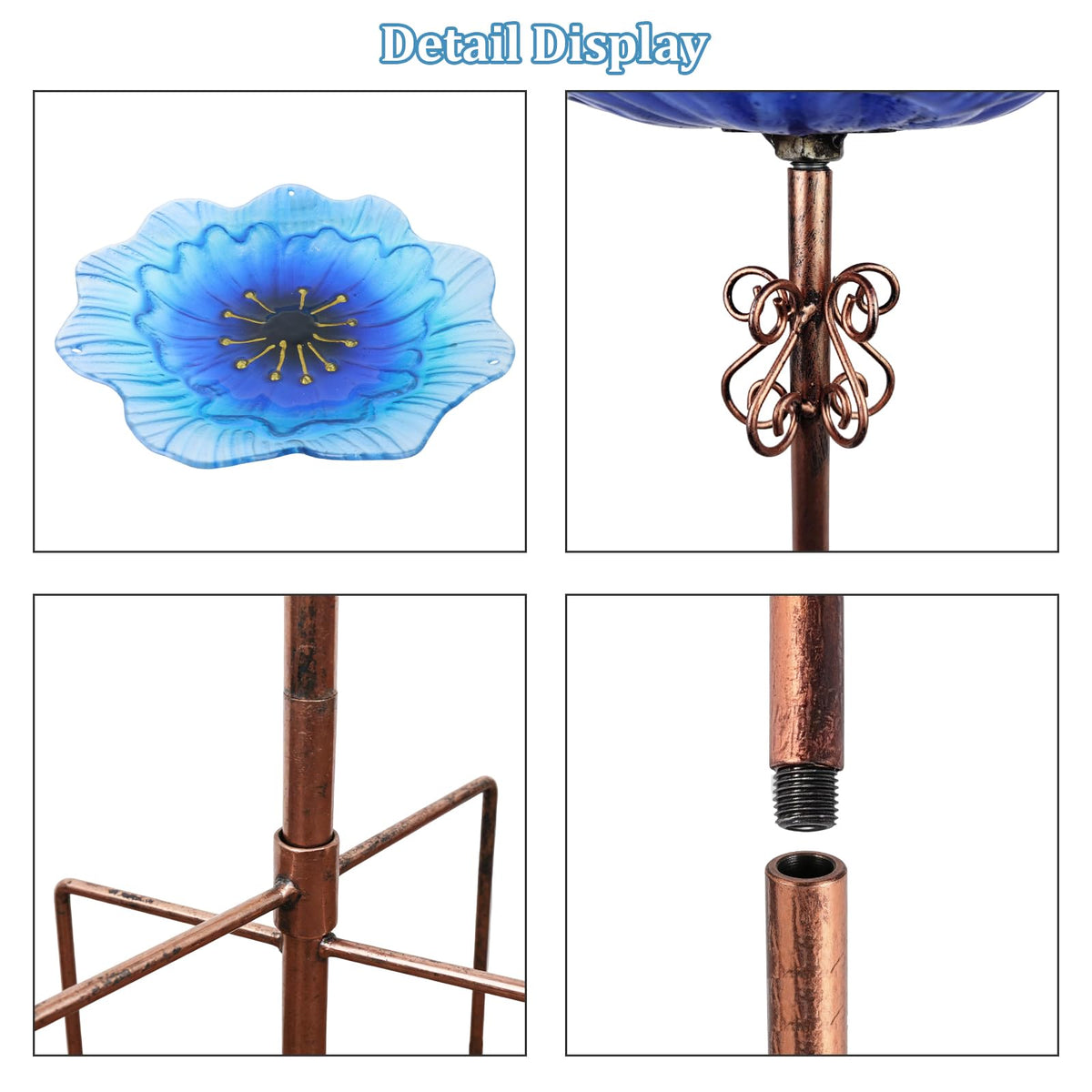 hogardeck outdoor garden bird bath decor enhances yard ambiance