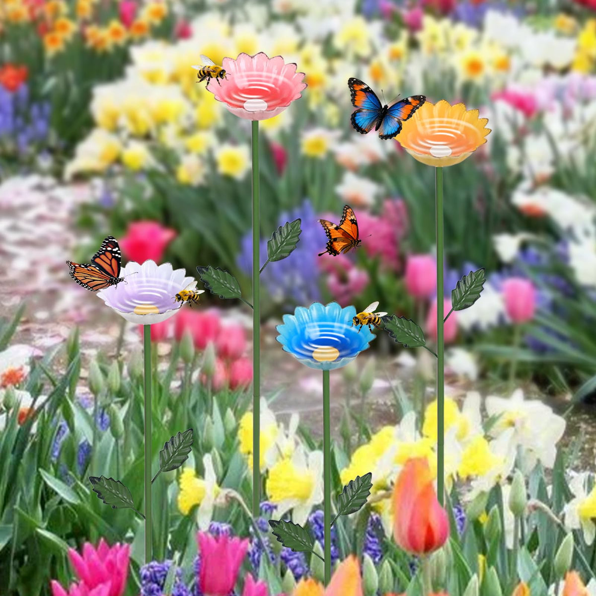 hogardeck outdoor-garden-decor-patio-lawn adds vibrant color and wildlife charm to outdoor spaces.