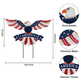 hogardeck patriotic yard decor in rust-proof metal for long-lasting outdoor use