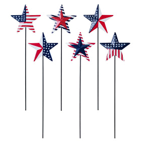 hogardeck patriotic star stake in red white blue for yard display