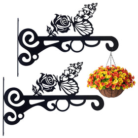 hogardeck plant hanger with butterfly and flowers for decorative garden appeal
