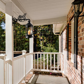hogardeck hanger shown with wind chime and lantern accessories