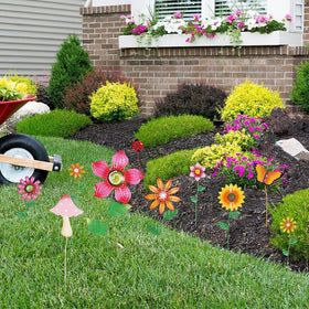 hogardeck planter art stakes offer year-round decorative sparkle.
