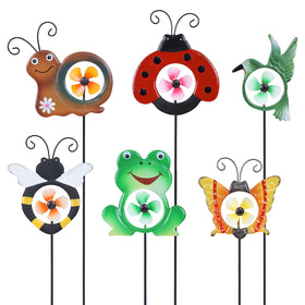 Hogardeck snail pinwheel adds whimsical motion to garden beds