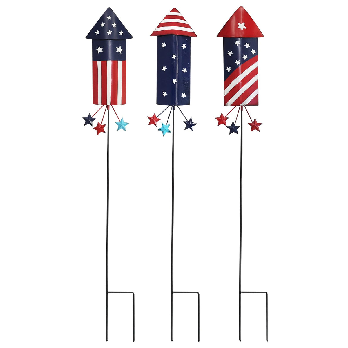 hogardeck stars and stripes firework stake adds patriotic charm to your garden.