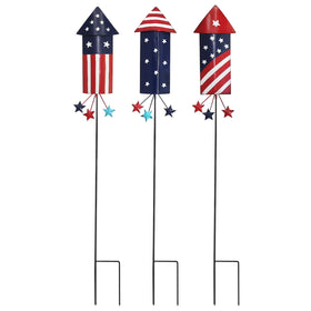 hogardeck stars and stripes firework stake adds patriotic charm to your garden.