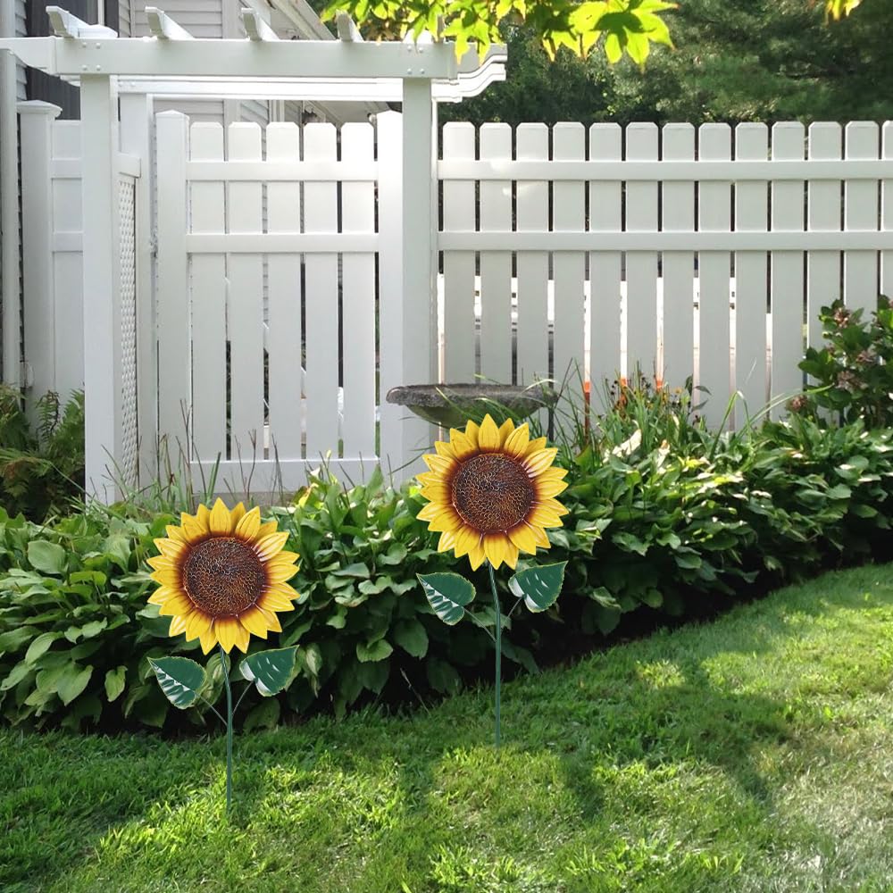 Hogardeck easy-install sunflower stake simplifies outdoor decor setup