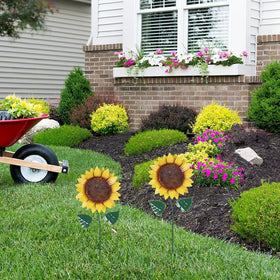 Hogardeck sunflower stake garden decoration enhances curb appeal