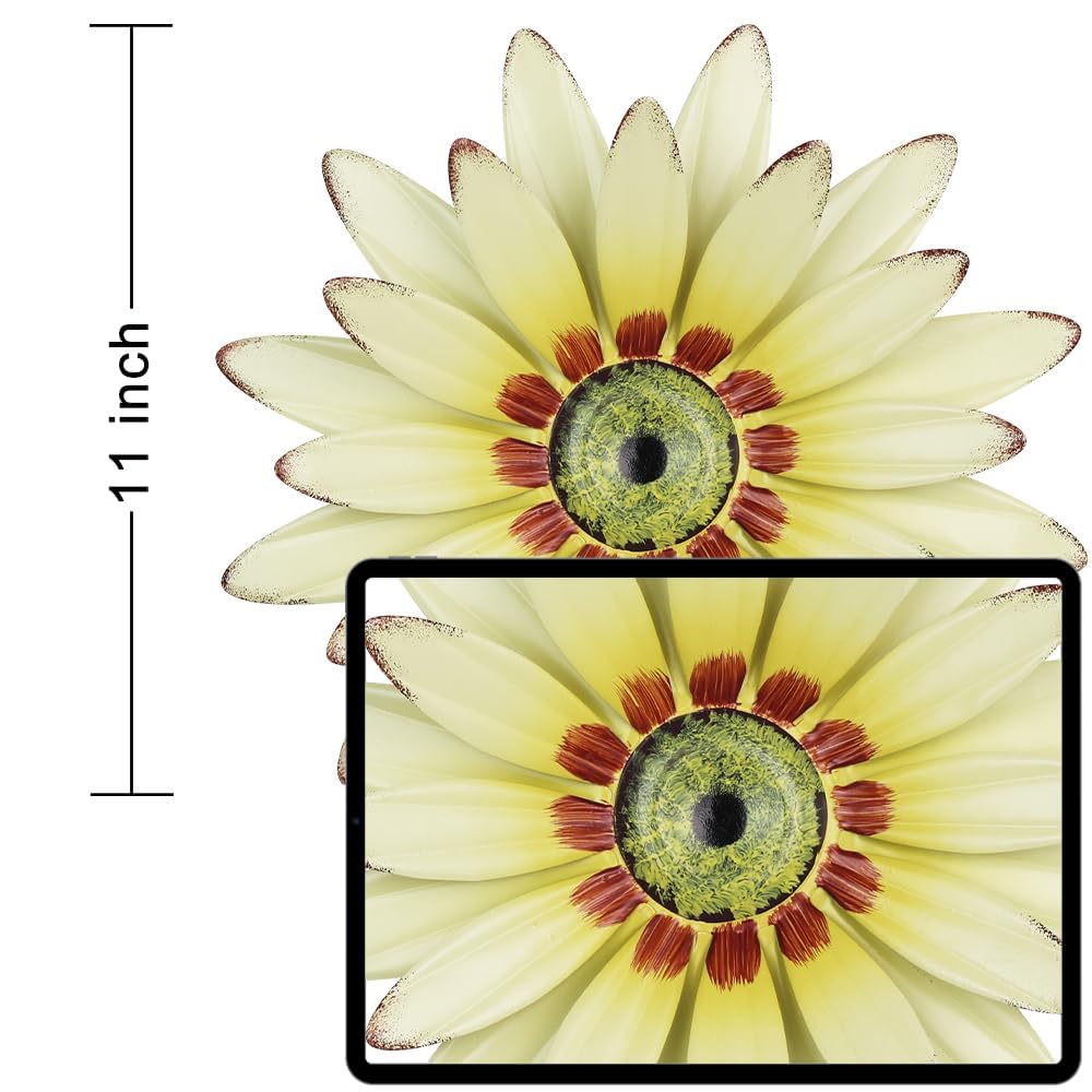 hogardeck sunflower wall decor 2-pack close-up detailed petals add depth.