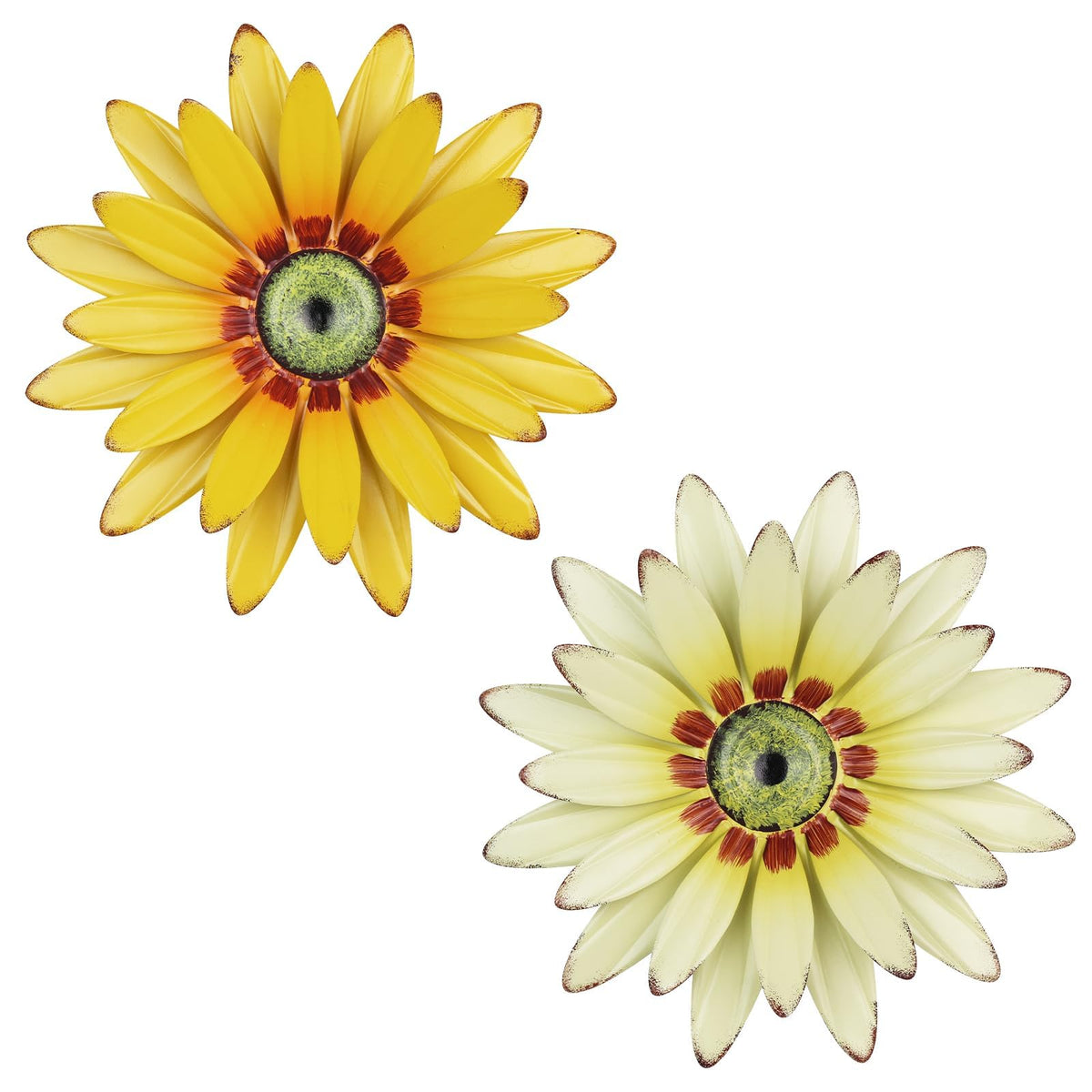 hogardeck sunflower wall decor 2-pack front view brightens indoor walls.