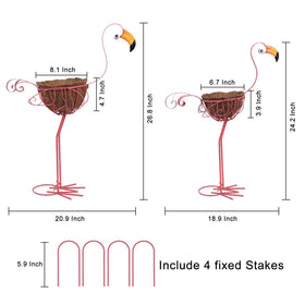 Hogardeck weatherproof flamingo planters stay vibrant in sun and rain