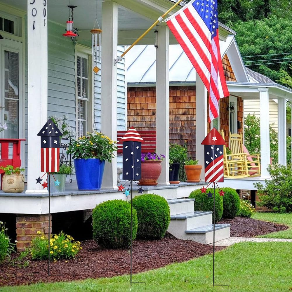 hogardeck memorial display firework stake bright colors catch attention.