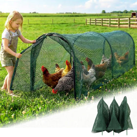 Hogarjal chicken run 79-inch tunnel offers a sturdy foldable enclosure for free-ranging birds
