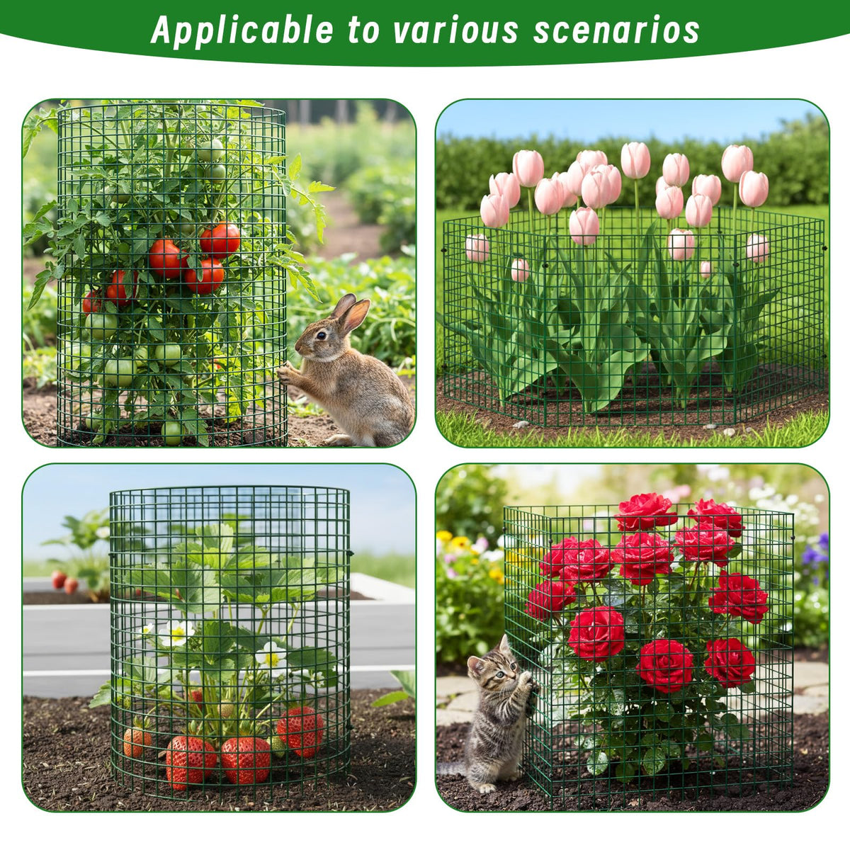 Hogarjal open mesh design maintains airflow and watering access for protected plants.