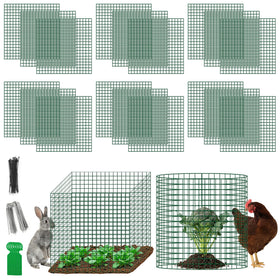 Hogarjal plant protectors square mesh panel assembly protects vegetables with customizable cages.