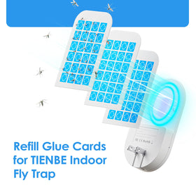 Hogius glue card attached to trap demonstrates simple replacement and effective pest attraction.