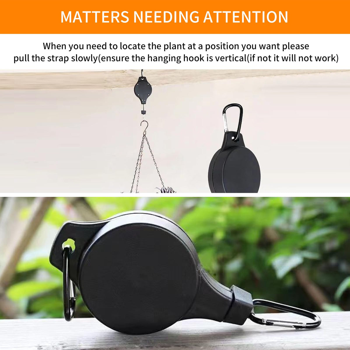HOGXUAE plant pulley set for indoor and outdoor hanging setups