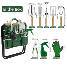 HoHaing detachable tote bag keeps tools organized during gardening.