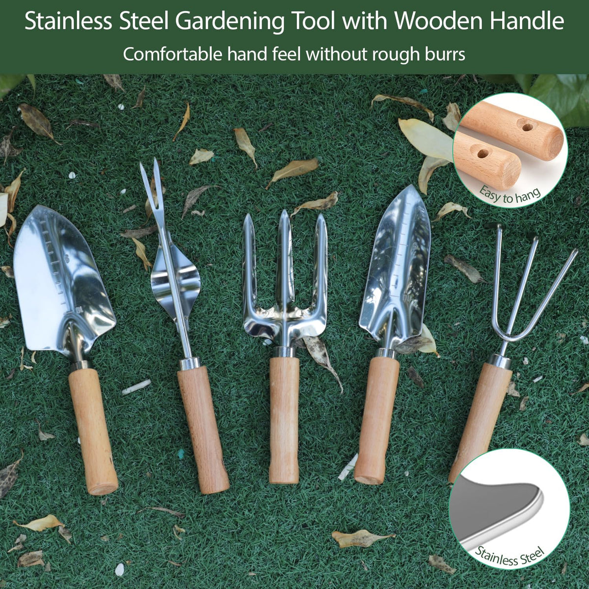 HoHaing ergonomic handles reduce fatigue during garden chores.