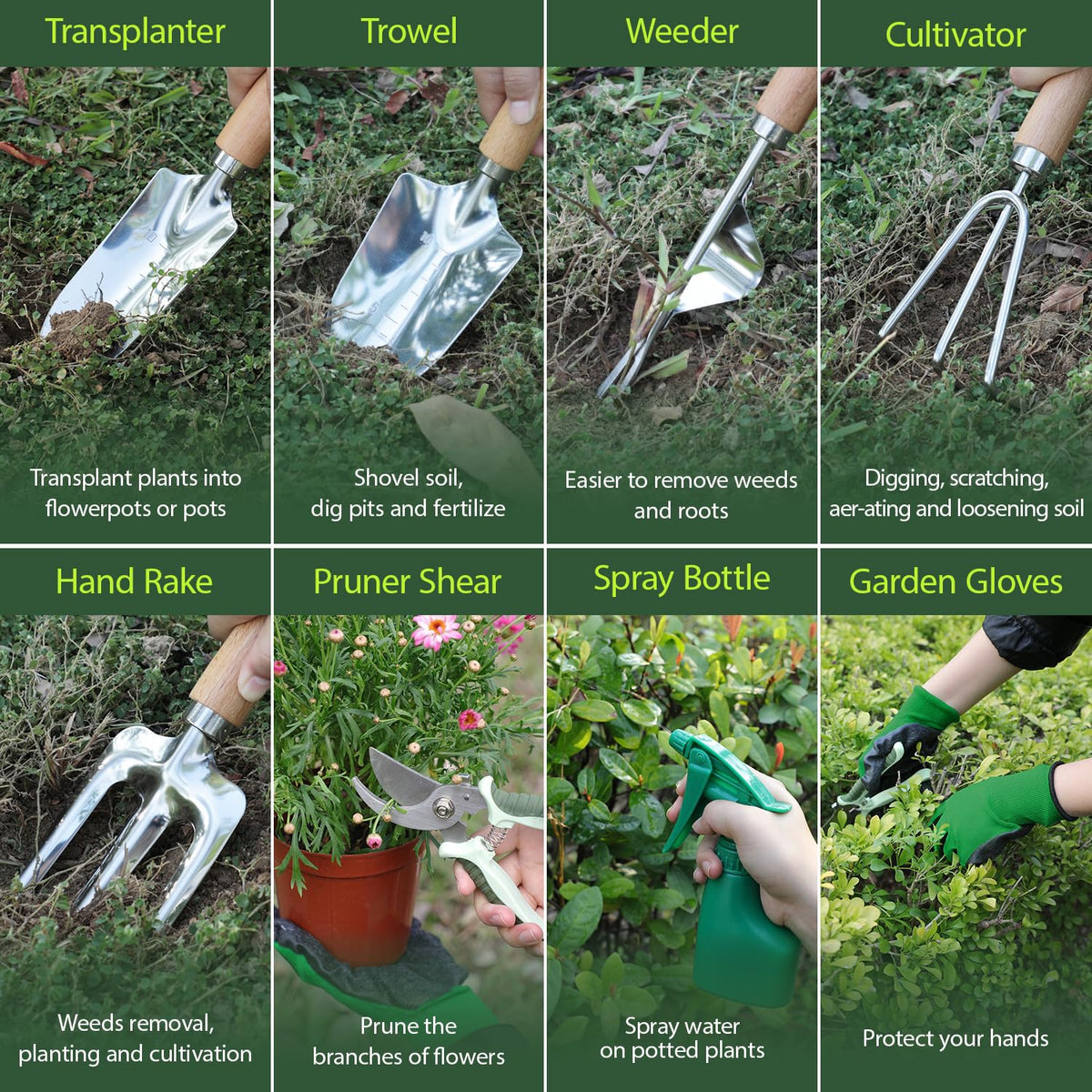 HoHaing pruning shears for clean, precise cuts.