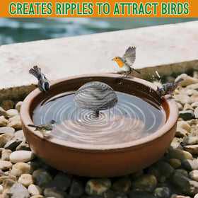 Hohean ripples enhance garden life and reflections around the bath.