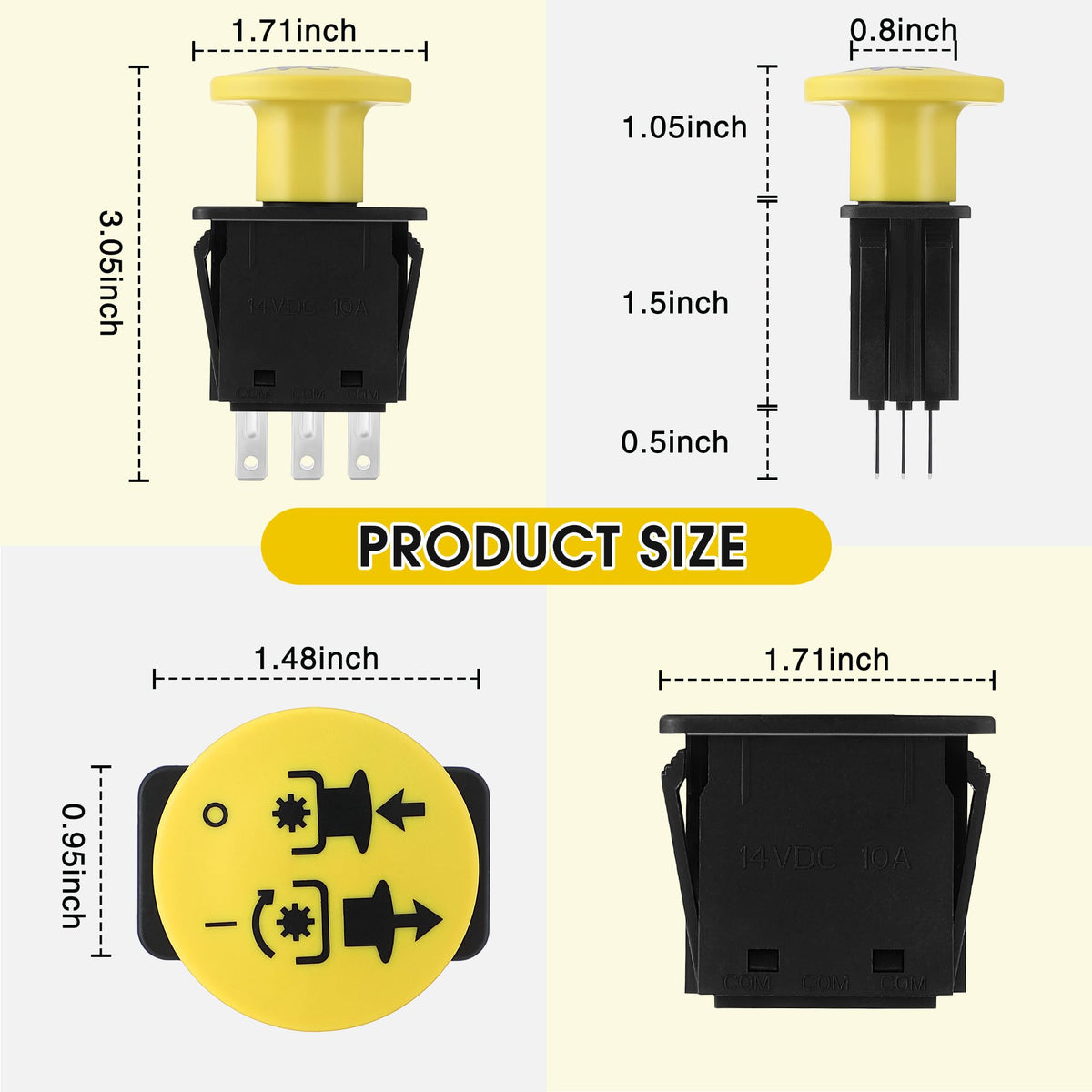 Hohean PTO Switch IP65 waterproof and dustproof design protects electronics.