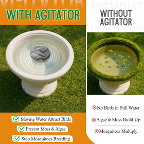 Hohean quiet operation reduces noise in your garden bird bath.