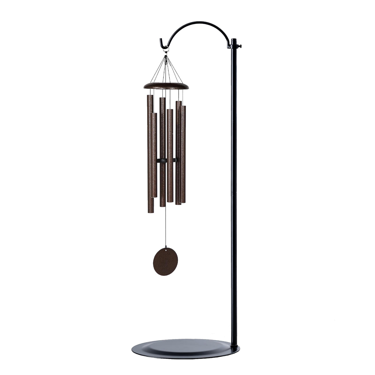 HOHIYA adjustable wind chime stand 36-inch displays chimes outdoors for easy seasonal display.