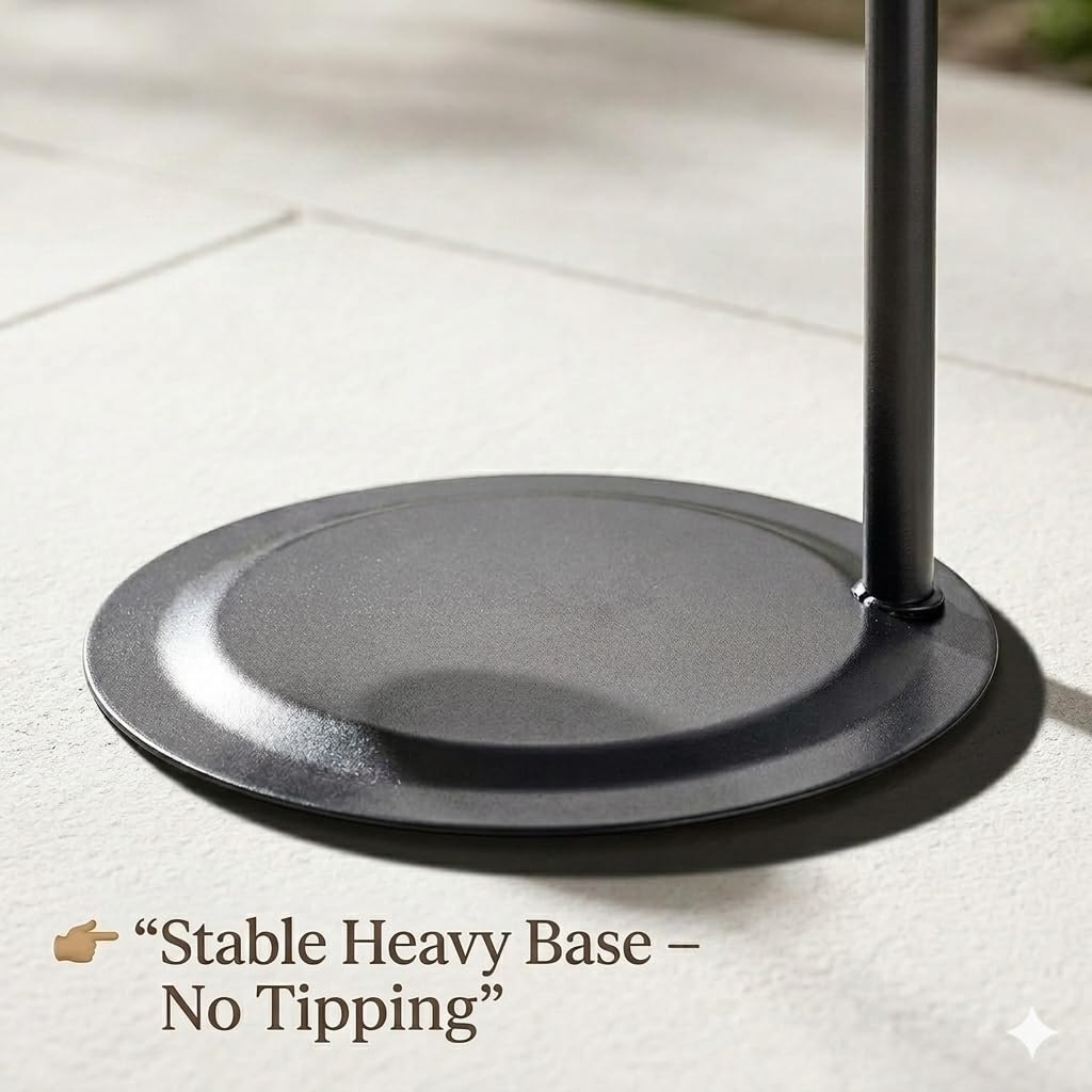 HOHIYA stable freestanding base keeps decor secure on patios or indoors.