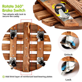 HOHY indoor-outdoor plant roller for versatile patio and garden use
