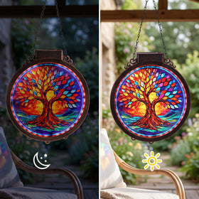 Hoikwo 36 LEDs emit red and blue glow for ambient lighting.