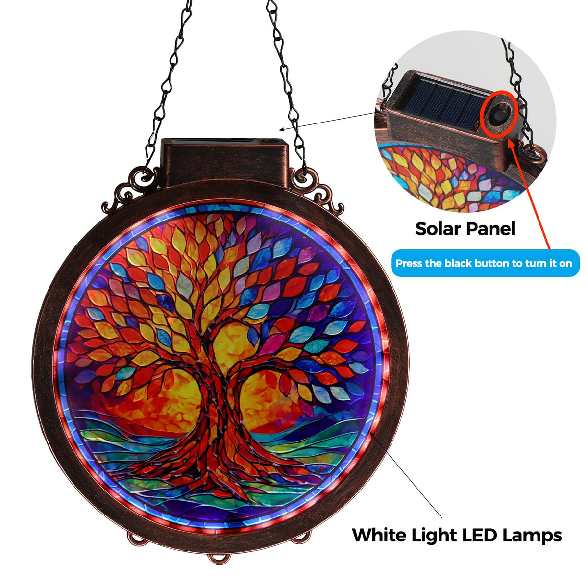 Hoikwo suncatcher IP44 waterproof for indoor and outdoor use.