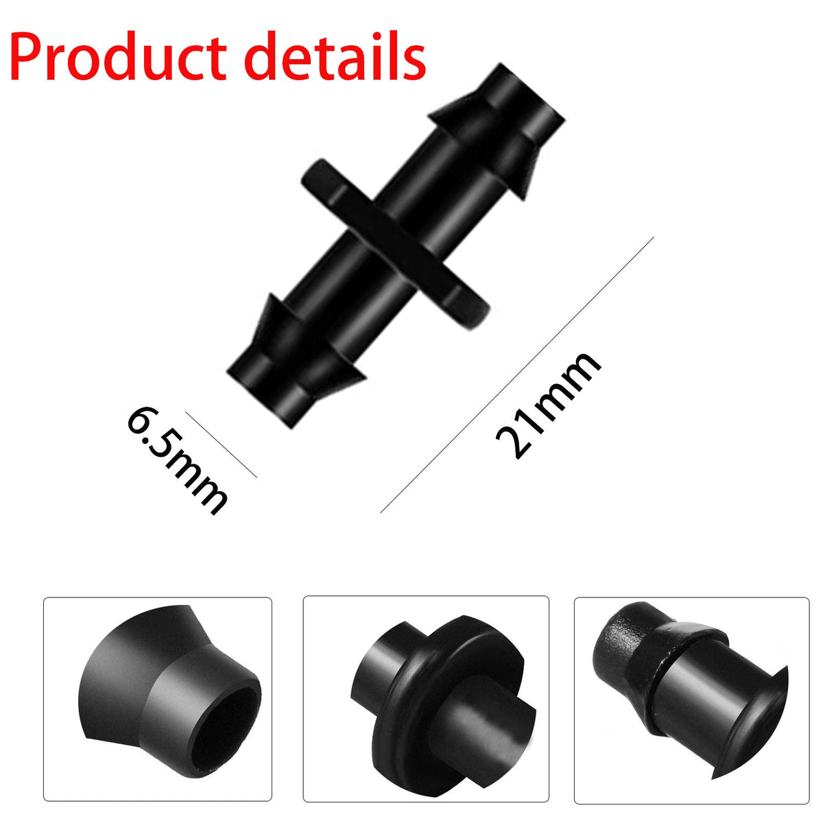 HOINCO barbed-connector-straight provides a secure tube join for leak-free irrigation