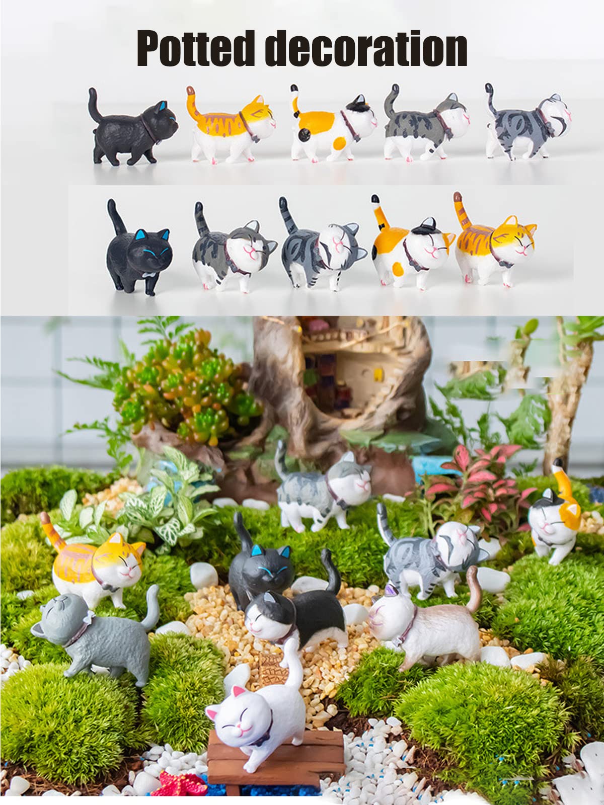 HOINCO kitty cake toppers for cupcakes and celebrations