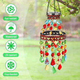 Hokfirm 2 tier acrylic crystal wind chimes add color and motion to patios