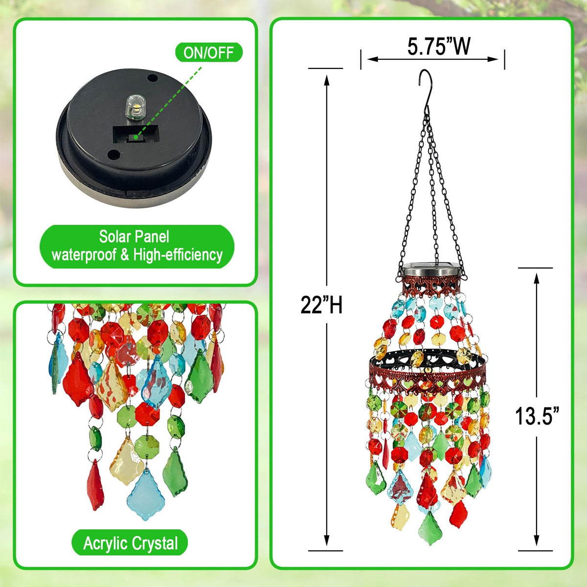 Hokfirm hanging solar lights for backyard create a warm evening atmosphere
