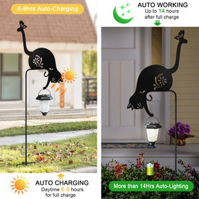 Hokfirm outdoor cat light stake resists weather and brightens walkways
