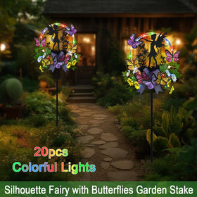 Hokfirm waterproof yard stake features butterfly accents to brighten patios.