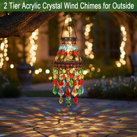 Hokfirm solar wind chimes porch decor enhance outdoor ambience