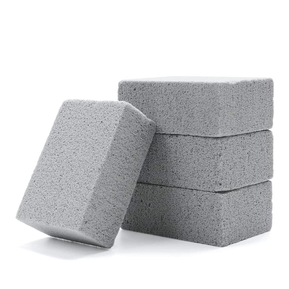 Hokilands Magic Blackstone Scraper pack shot shows four non-scratch bricks for versatile cleaning.