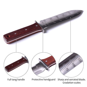 HOKURU garden knife has a full tang and three rivets for stability.