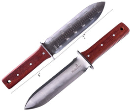 HOKURU Hori Hori knife features a rust-proof blade for durable garden tasks.